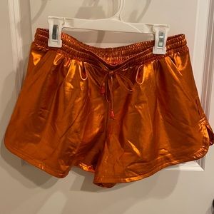 Metallic Orange Shorts